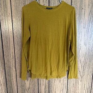 Eileen Fisher organic pima cotton jersey long-sleeve tee.